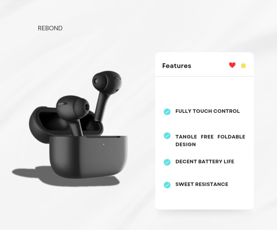 Zest Wireless Earbuds | Matte Black, LED Indicator, Charging Case, Super Bass | Stylish & Compact Design | ZSNGG12