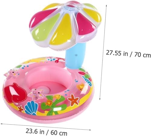 Zest Baby Swim Float with Umbrella | Mushroom Pool Toy for Kids (2-8 Years) | Summer Fun Multicolor Float