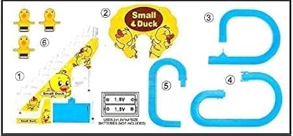 Zest Duck Slide Toy Set | Stair-Climbing Ducklings with Lights & Music | Fun Race Track Toy