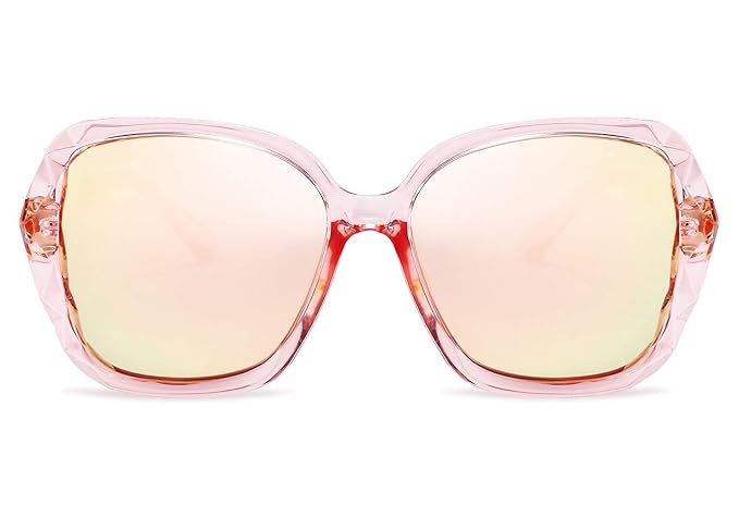 Zest Oversized Sunglasses for Women Square Polarized Sparkling Frame I ZESG54