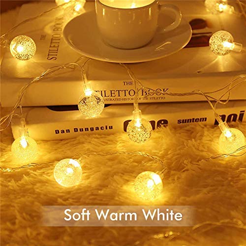 Zest 14 LED Crystal Ball String Lights – 3M Warm White Decorative Fairy Lights for Diwali, Christmas, Weddings, Parties, Patio, Lawn, Restaurants & Home Decor