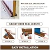Zest Pack of 6 Door Guard Bottom Seal Strips – 39 Inch Gap Filler | Noise & Dust Proof, Energy Saving, Insect & Rat Protector"