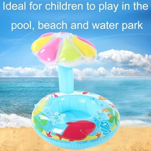 Zest Baby Swim Float with Umbrella | Mushroom Pool Toy for Kids (2-8 Years) | Summer Fun Multicolor Float