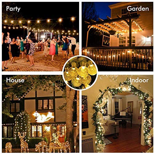 Zest 14 LED Crystal Ball String Lights – 3M Warm White Decorative Fairy Lights for Diwali, Christmas, Weddings, Parties, Patio, Lawn, Restaurants & Home Decor