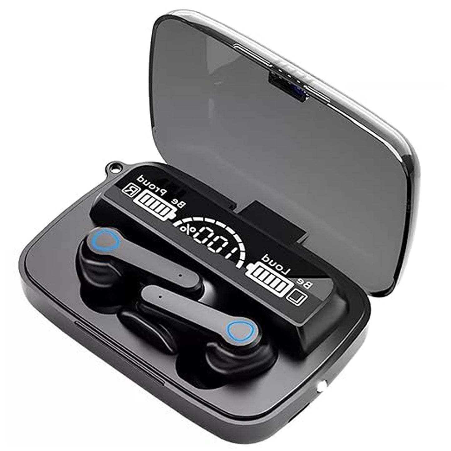 Zest M19 Bluetooth 5.1 Wireless Earbuds with LED Display, Touch Control & Flashlight β Deep Bass Stereo I ZSNGG03