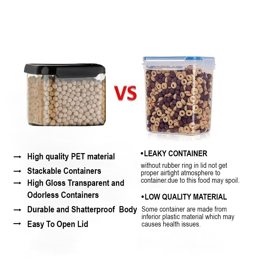 Zest Air Tight Modular Containers Storage Set For Kitchen, Pantry Organization, Bpa-Free and Dishwasher Safe