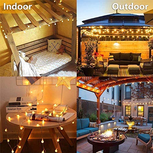 Zest 14 LED Crystal Ball String Lights – 3M Warm White Decorative Fairy Lights for Diwali, Christmas, Weddings, Parties, Patio, Lawn, Restaurants & Home Decor