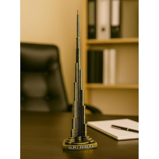 Zest Metal Burj Khalifa Statue – Premium Home & Office Decor Showpiece | Luxury Burj Khalifa Decorative Statue – Perfect for Home & Office