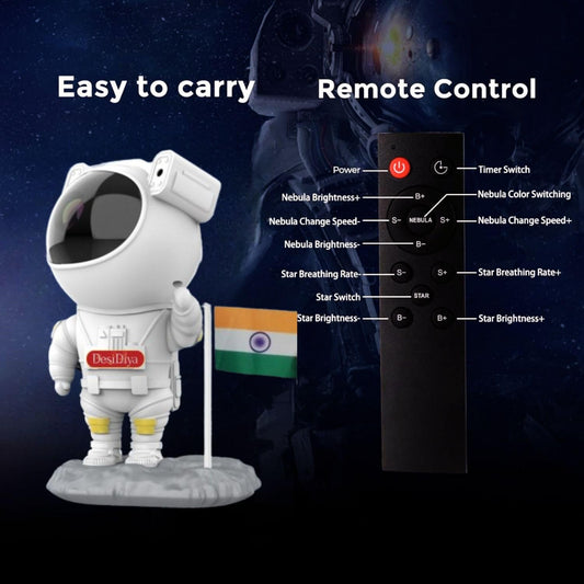 Zest Astronaut Galaxy Projector - Starry Night Light with Adjustable Projection, Remote Control , Bedroom & Party Decor System