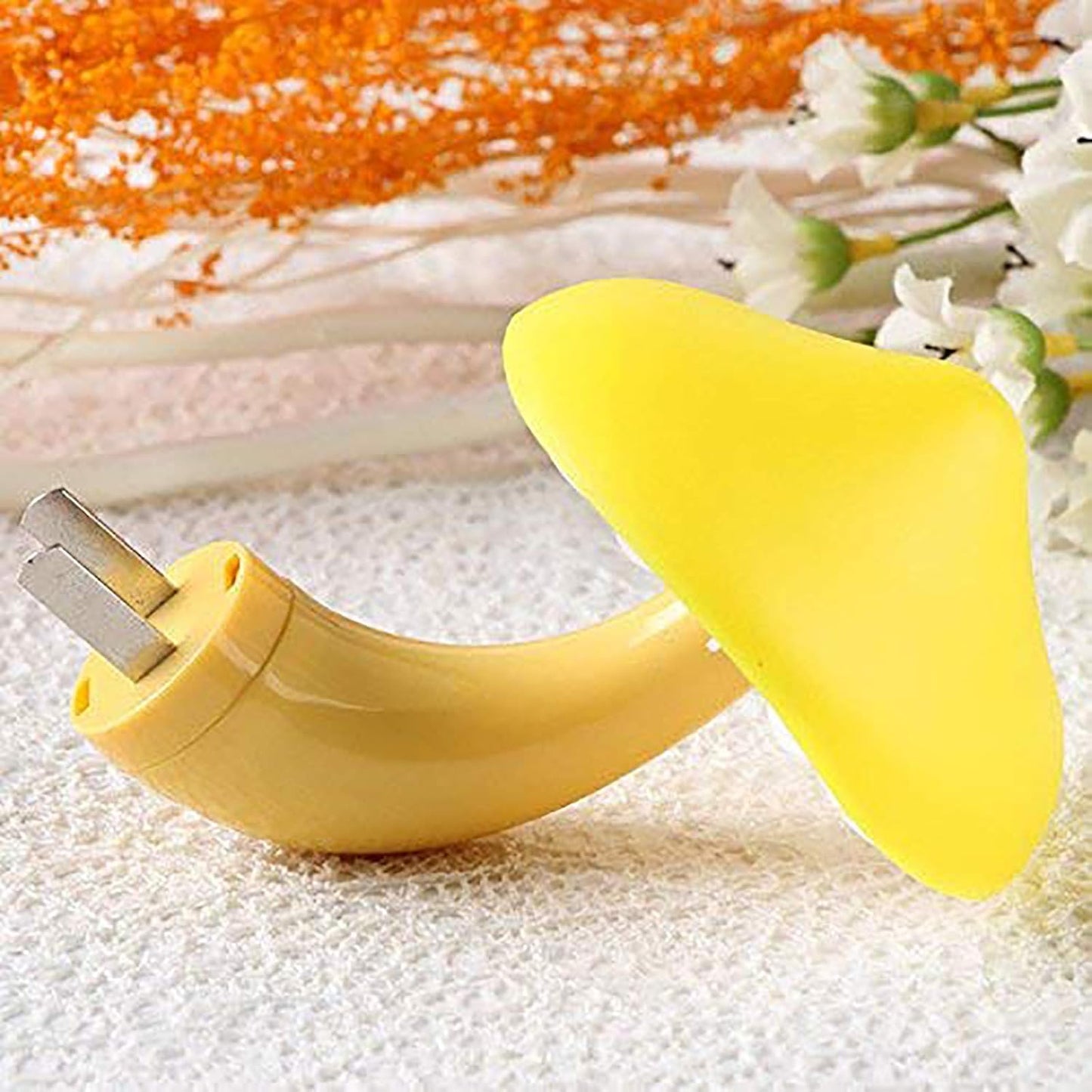 Zest LED Mushroom Night Light with Light Sensor – EU Plug, Wall Socket Lamp for Bedroom & Home Decor
