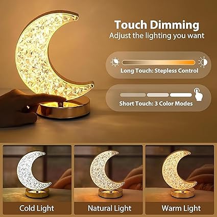 Zest 3D Crystal Ball With LED Wooden Base and Solar System Night Light, Galaxy Lamp, Moon Light With USB Powered