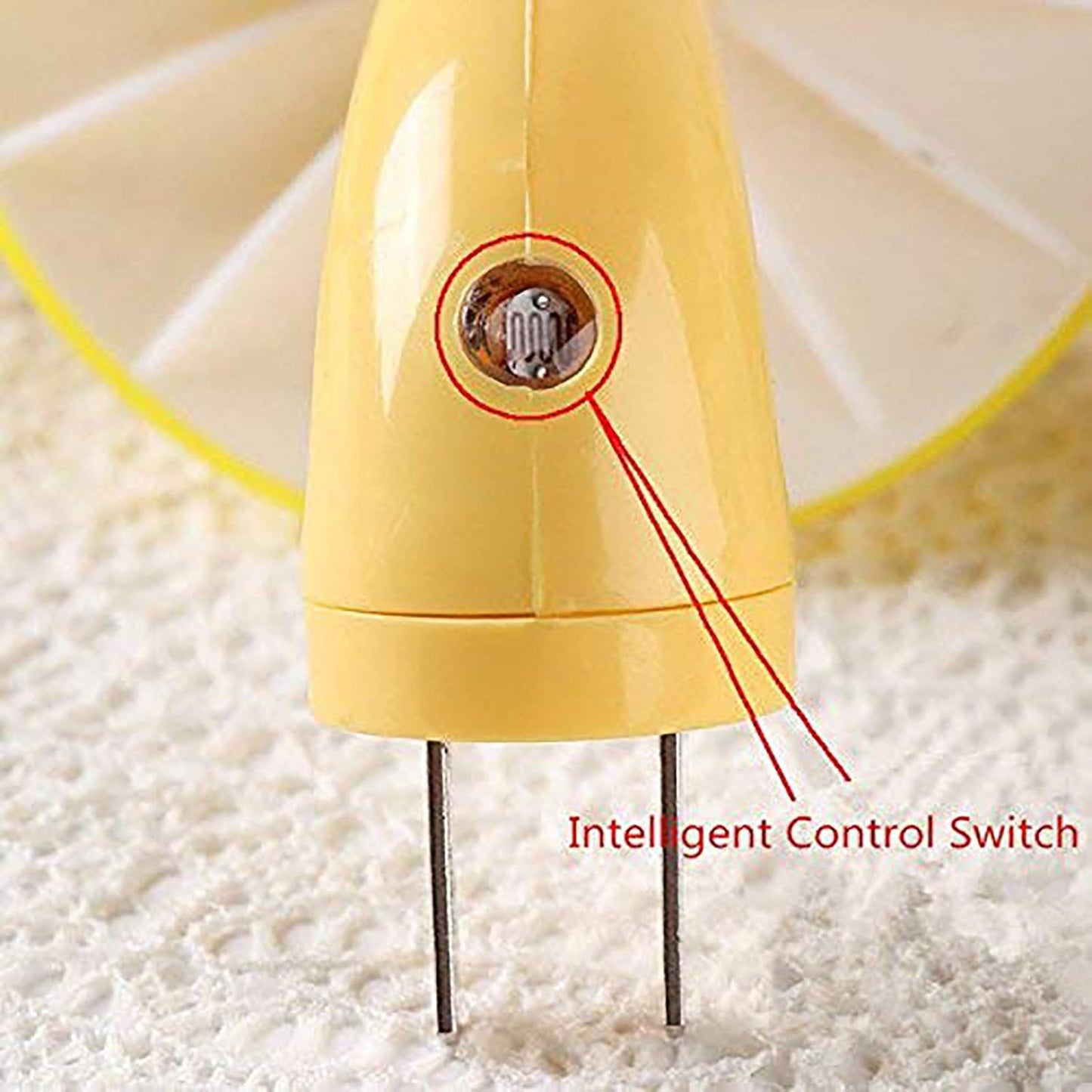 Zest LED Mushroom Night Light with Light Sensor – EU Plug, Wall Socket Lamp for Bedroom & Home Decor