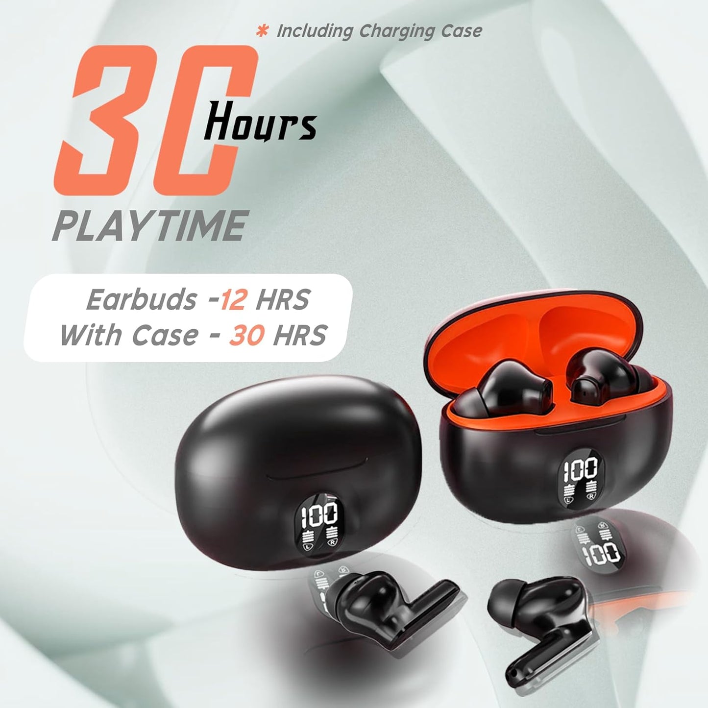 Zest Cube TWS Earbuds | 30H Playtime, Bluetooth 5.3, Noise Isolation, Type-C Fast Charging, IPX4 I ZSNGG5