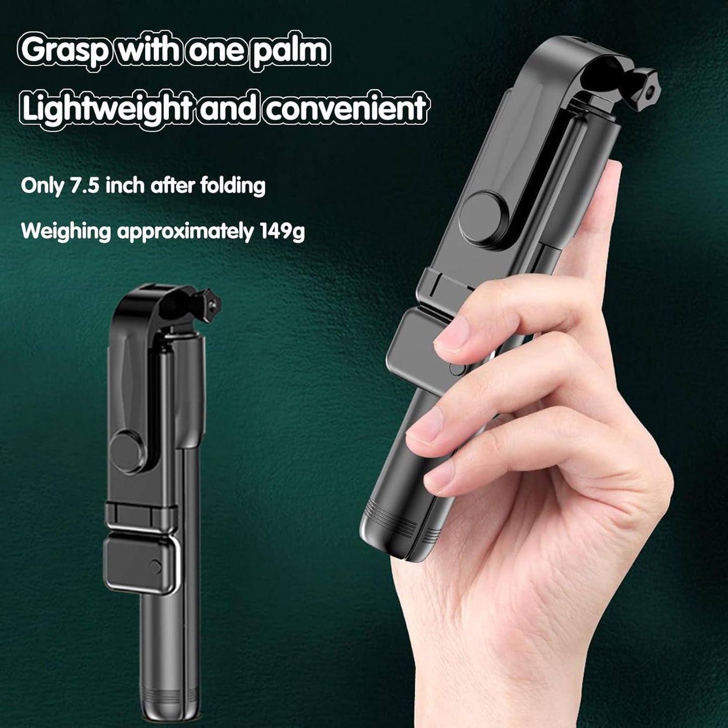 Zest 3-in-1 Selfie Stick Tripod with LED Light & Bluetooth Remote – Adjustable Brightness for Makeup, Vlogging, Selfies & Photo Shoots. ZENG61