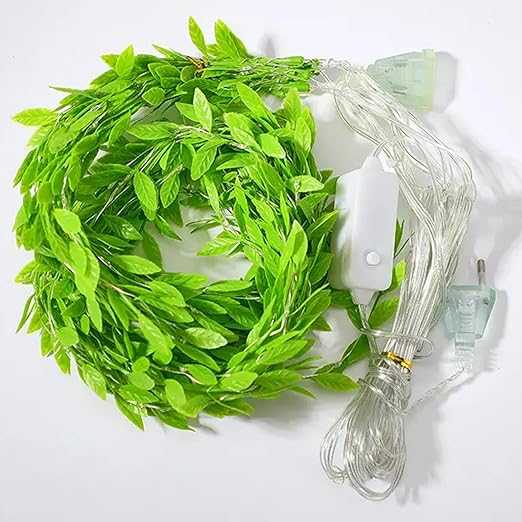 Zest Leaf LED Curtain Fairy Lights – Warm White Decorative Lights for Home & Events