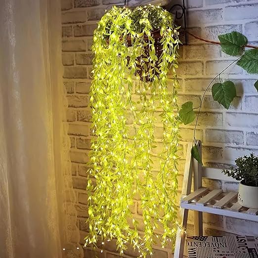 Zest Leaf LED Curtain Fairy Lights – Warm White Decorative Lights for Home & Events