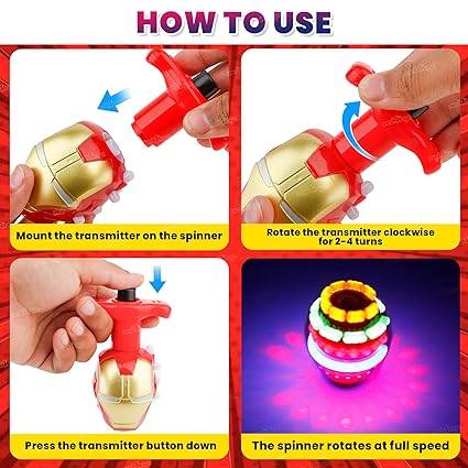 Zest Spinning Top Toy for Kids | LED Lights & Music | Non-Toxic & Colorful Fun Toy