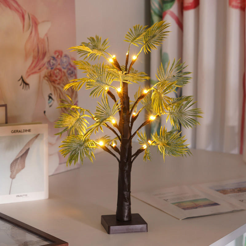 Premium LED Glowing Palm Leaf Tree Light β Warm White, Plastic Design, IP44 Rated for Outdoor & Indoor DΓ©cor, Thanksgiving, Christmas & Holiday Events