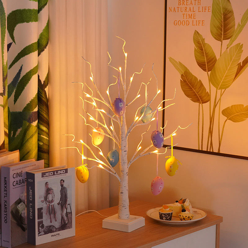 LED Light-Up Decorative Tree β Plastic Bedside Table & Window Display Lamp for Christmas, Easter & Party DΓ©cor (IP44 Rated)