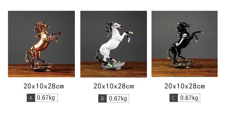 Modern Resin Horse Statue – Elegant Home & Office Decoration Gift Item