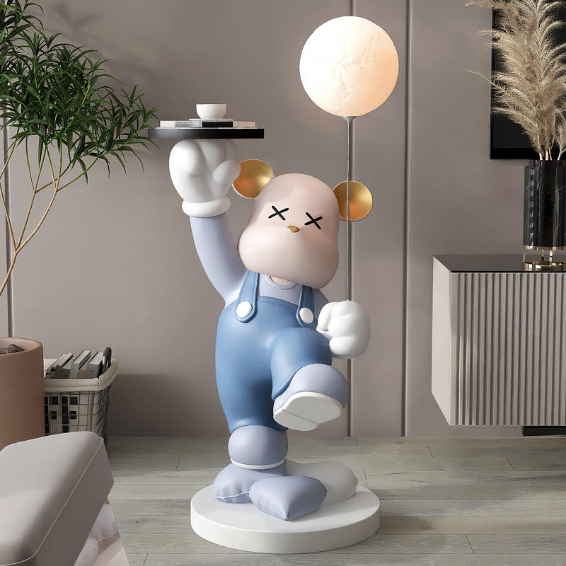Luxury Bear LED Floor Lamp – Creative Large Ornament For Living Room & Home Decoration