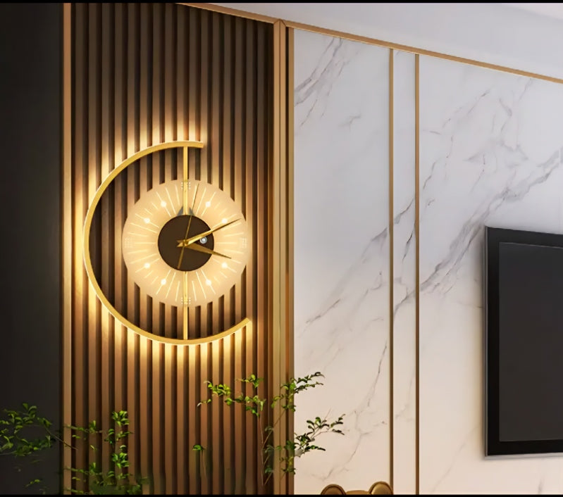 Zest LED Wall Clock – Decorative Charging Bedside Clock