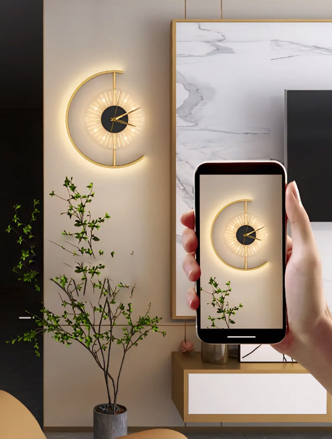 Zest LED Wall Clock – Decorative Charging Bedside Clock