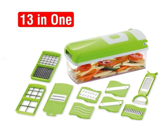 Zest 13-in-1 Multipurpose Chopper | Vegetable Cutter, Grater, Peeler & Slicer | Unbreakable & Easy-Clean Kitchen Tool