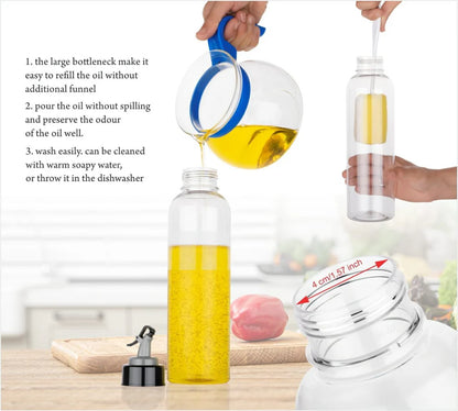 Zest Plastic Oil Dispenser – 1L Capacity with Lid & Drip-Free Design | Plastic with Lid & Drip-Free Spout