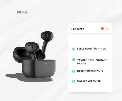 Zest Wireless Earbuds | Matte Black, LED Indicator, Charging Case, Super Bass | Stylish & Compact Design | ZSNGG12