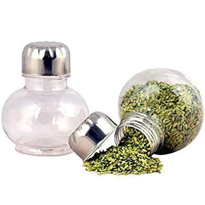 Zest Spice Rack Masala Container 360, Revolving 1 Stand 16 Plastic Bottles with Steel Cap Set