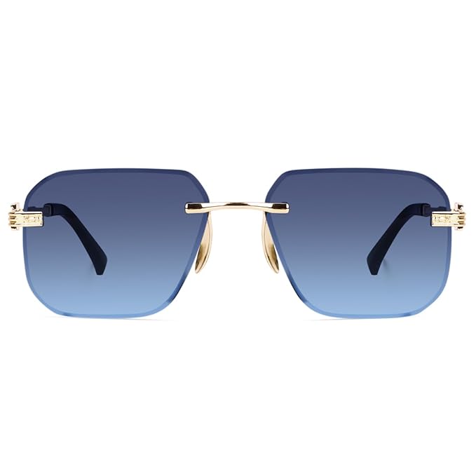 Zest UV Protected Rimless Sunglasses| Men and Women Unisex ZESG90