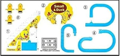 Zest Duck Slide Toy Set | Stair-Climbing Ducklings with Lights & Music | Fun Race Track Toy
