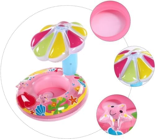 Zest Baby Swim Float with Umbrella | Mushroom Pool Toy for Kids (2-8 Years) | Summer Fun Multicolor Float