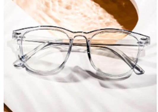 Zest UV Protection Square Sunglasses | Transparent Silver Mirror Full Rim | Unisex | Ideal for Mobile, Tv Screen & Laptop Use