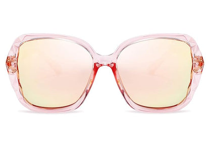 Zest Oversized Sunglasses for Women Square Polarized Sparkling Frame I ZESG54
