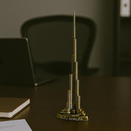 Zest Metal Burj Khalifa Statue – Premium Home & Office Decor Showpiece | Luxury Burj Khalifa Decorative Statue – Perfect for Home & Office