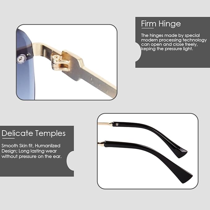 Zest UV Protected Rimless Sunglasses| Men and Women Unisex ZESG90
