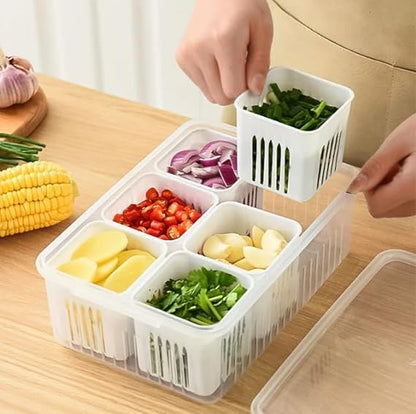 Zest Fridge Storage Box Set | Plastic Freezer & Kitchen Organizer Containers