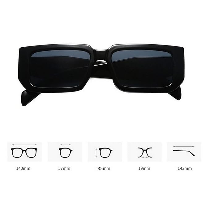 Zest C3 UV Protection Rectangular Sunglasses for Men and Women