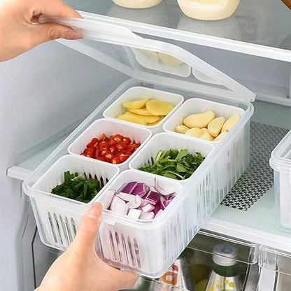 Zest Fridge Storage Box Set | Plastic Freezer & Kitchen Organizer Containers
