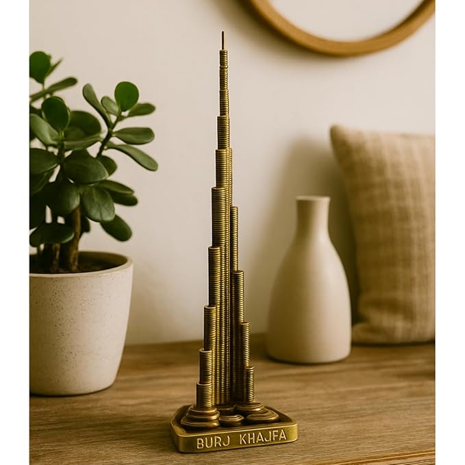 Zest Metal Burj Khalifa Statue – Premium Home & Office Decor Showpiece | Luxury Burj Khalifa Decorative Statue – Perfect for Home & Office