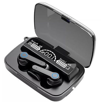 Zest M19 Bluetooth 5.1 Wireless Earbuds with LED Display, Touch Control & Flashlight – Deep Bass Stereo I ZSNGG03