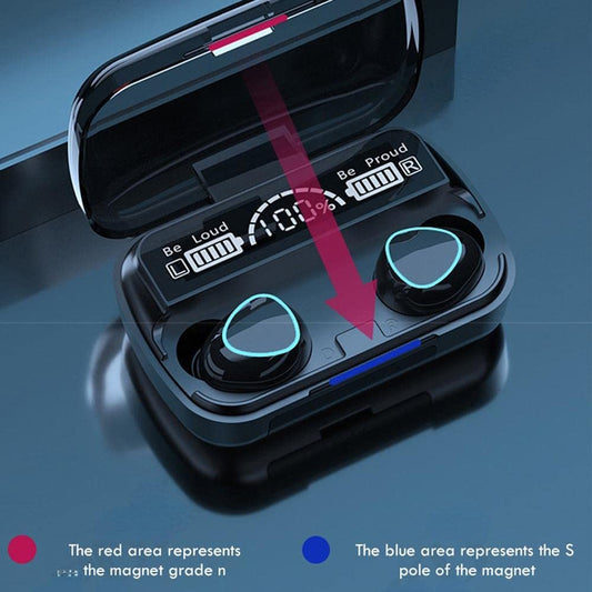 Zest M10 TWS Bluetooth 5.1 Wireless Earbuds Super Deep Bass with Mic & Charging Case – Black I ZSNGG02