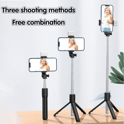 Zest 3-in-1 Selfie Stick Tripod with LED Light & Bluetooth Remote – Adjustable Brightness for Makeup, Vlogging, Selfies & Photo Shoots. ZENG61