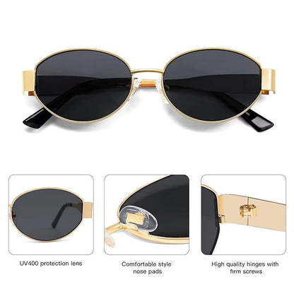 Zest Fashionable Retro Sunglasses for Women & Men | Trendy, Stylish & Classic Design | UV400 Protection & Durable Metal Frame
