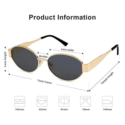 Zest Fashionable Retro Sunglasses for Women & Men | Trendy, Stylish & Classic Design | UV400 Protection & Durable Metal Frame