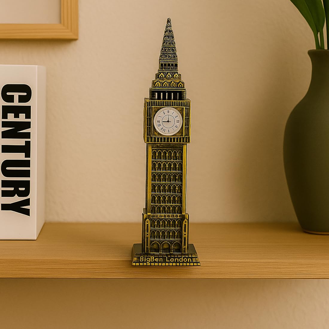 Zest Metal Big Ben Statue Elegant Home & Office Décor Showpiece (4.5x3x18 CM, Gold)  Big Ben Decorative Sculpture by  Premium Metal Home & Office Decor