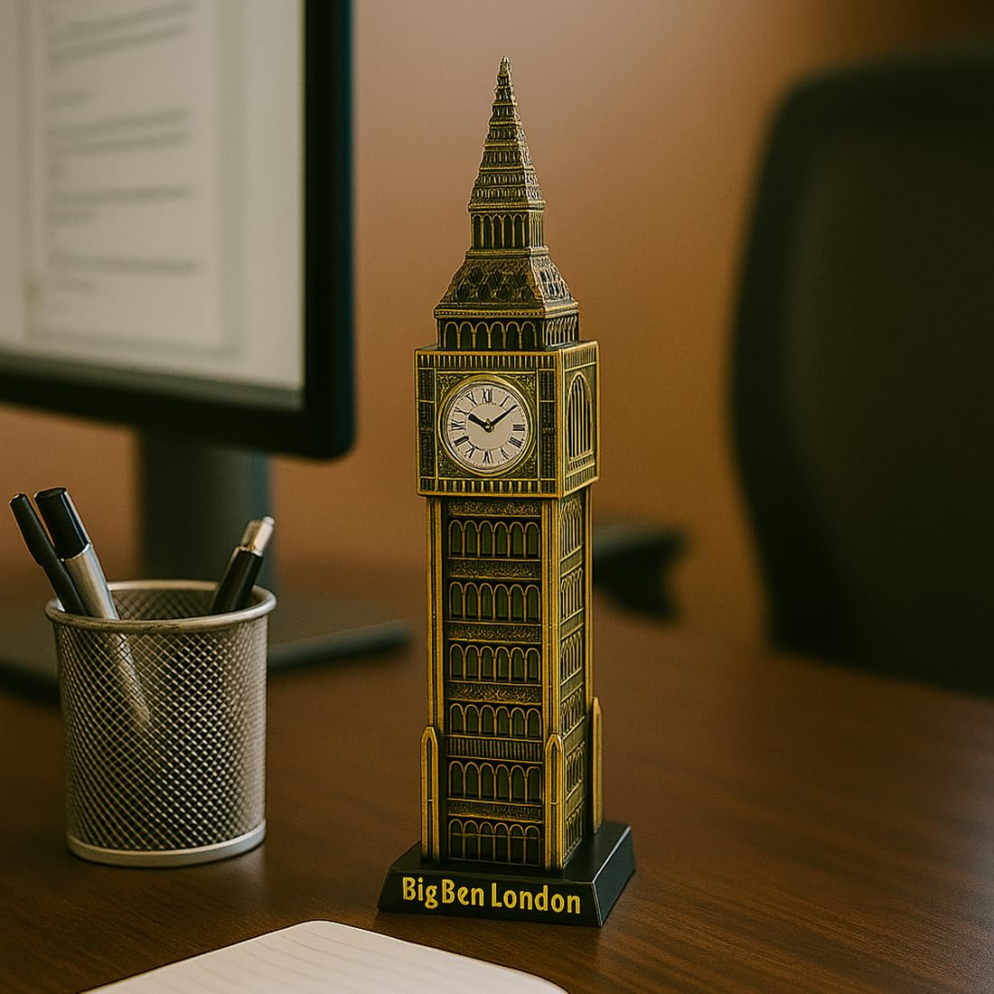 Zest Metal Big Ben Statue Elegant Home & Office Décor Showpiece (4.5x3x18 CM, Gold)  Big Ben Decorative Sculpture by  Premium Metal Home & Office Decor