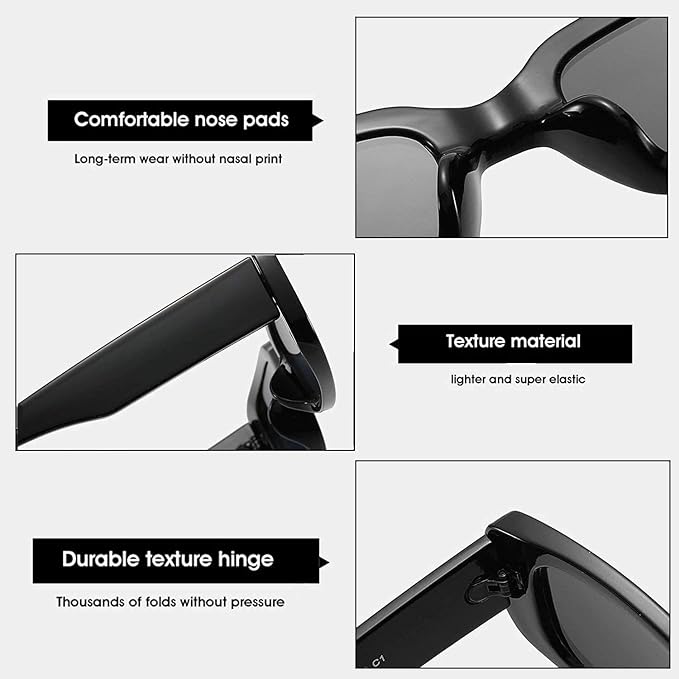 Women's Retro| Narrow Square Sunglasses | UV Protected Driving Shades- ZESGW1